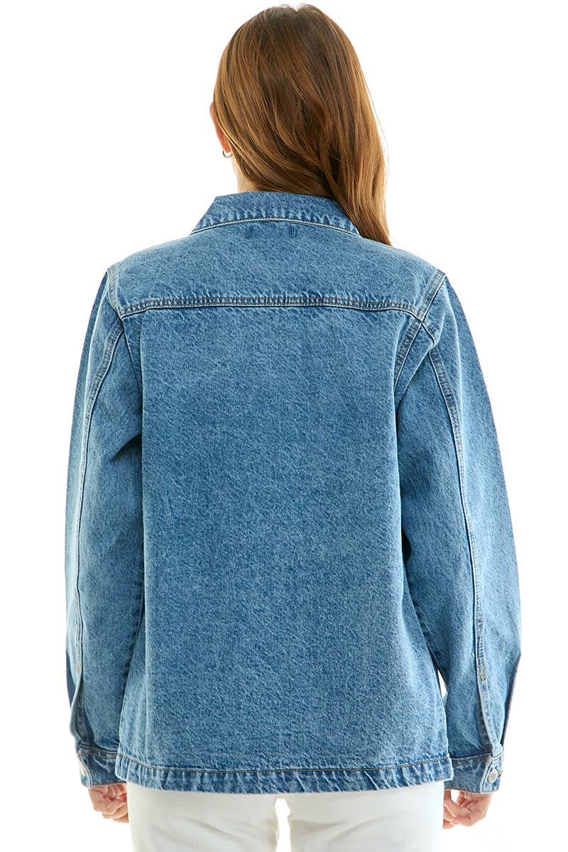 Light Wash Boyfriend Denim Jacket