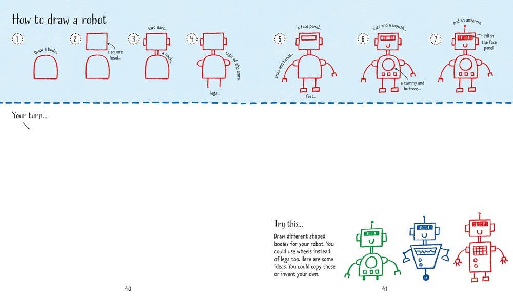 Step-By-Step Drawing Book : Usborne