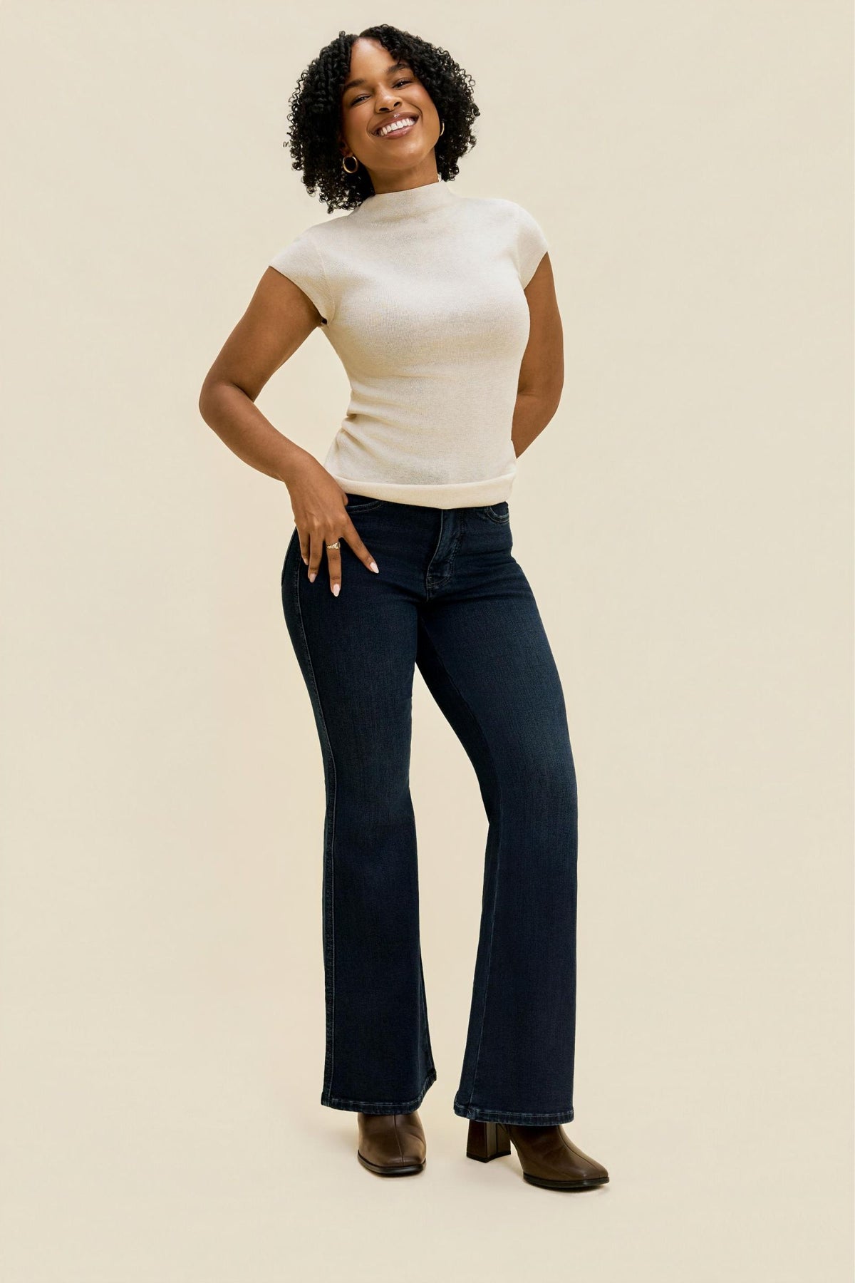 Judy Blue Petite Tummy Control Charlotte Flare Jeans