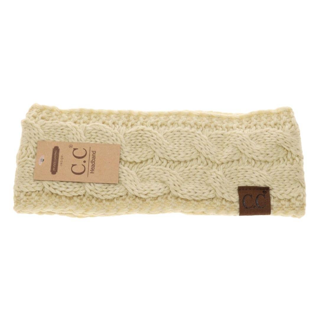 Solid Cable Knit CC Women's Fashion Headband (multiple colors)
