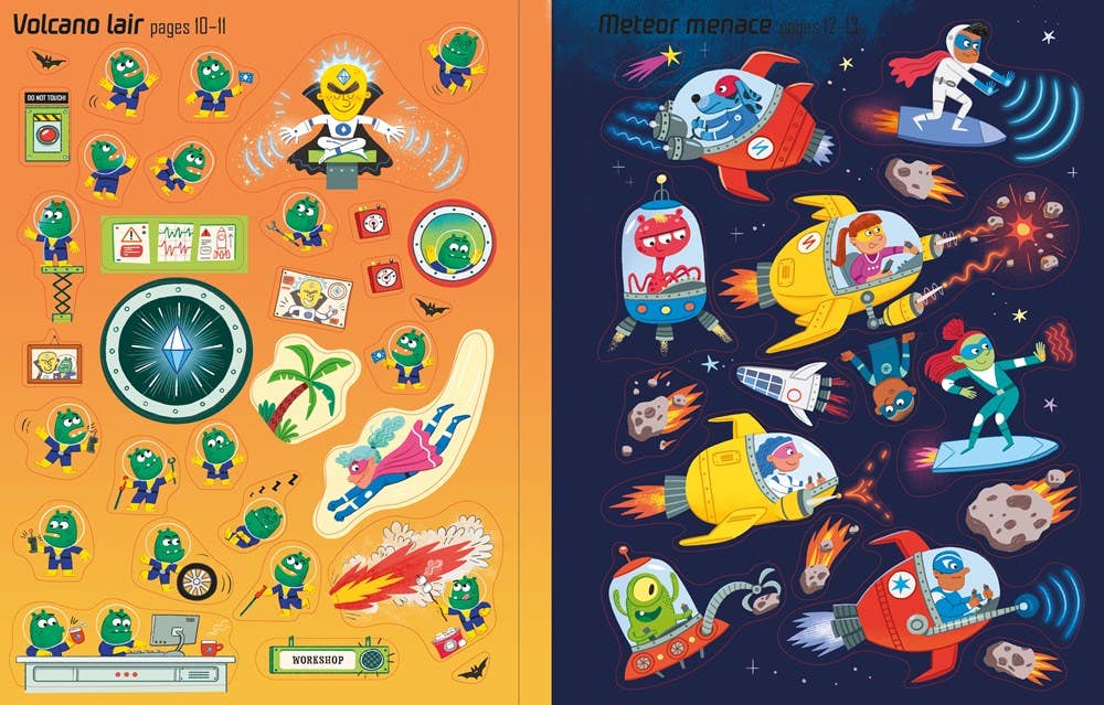 First Sticker Book Superheroes : Usborne