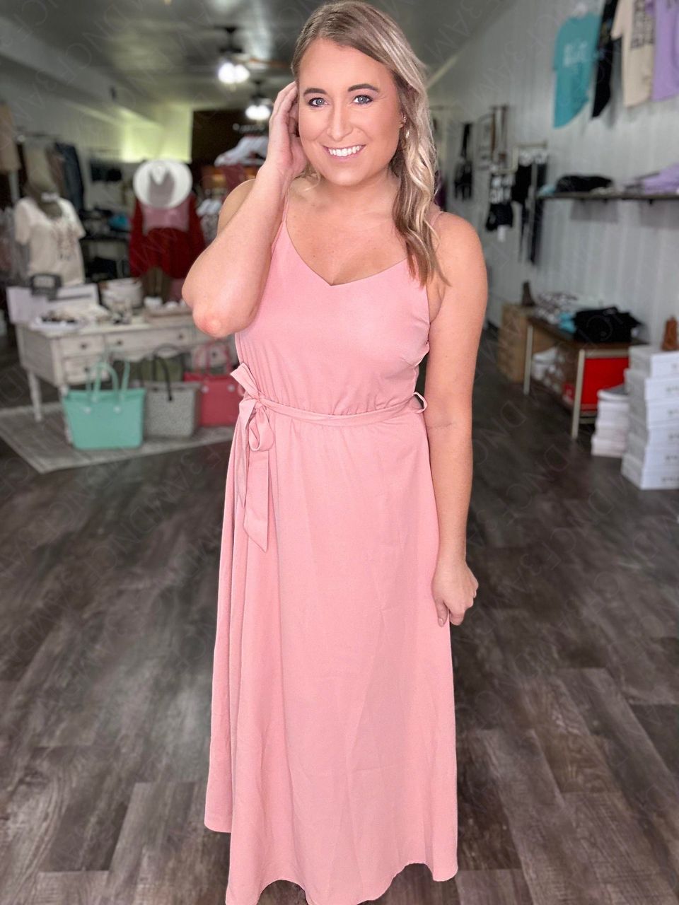 Gemma Maxi Dress, Rose Quartz