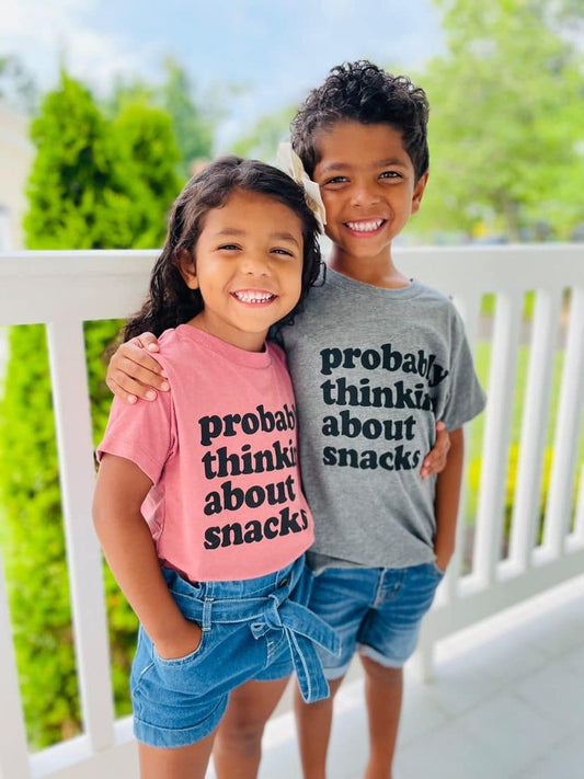 Probably Thinking about Snacks Tee Toddler/Youth (2 colors)