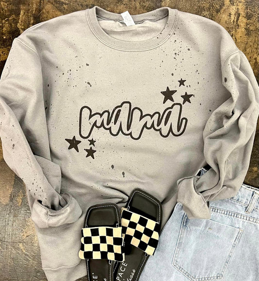 Mama Star Hand-Splattered Sweatshirt RTS