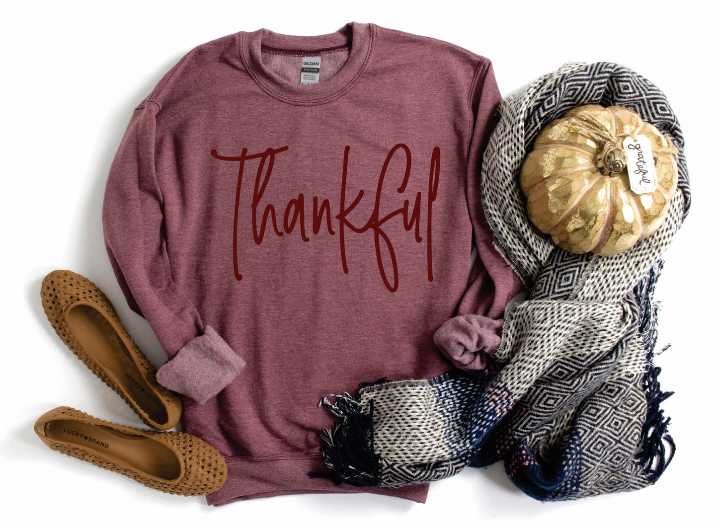 Thankful Maroon Crewneck RTS