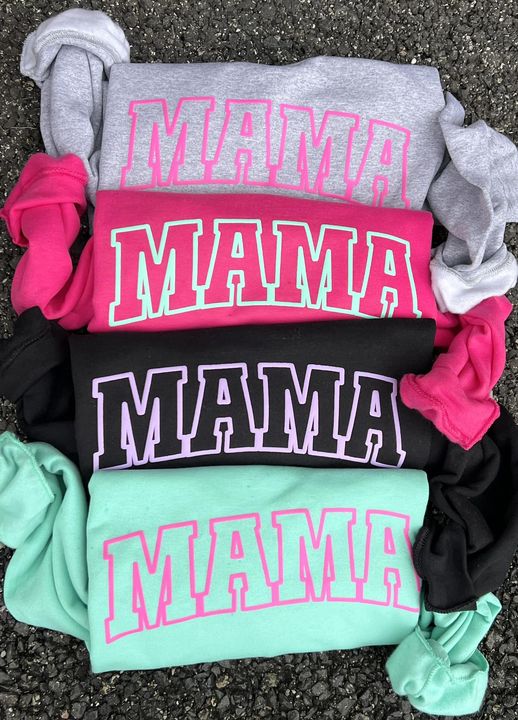 Pastel Mama Puff Crew, Black w/ Lavender Puff RTS