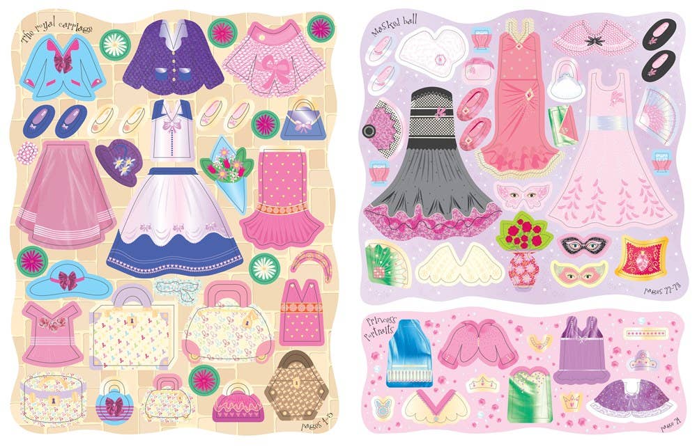 Sticker Dolly Dressing Princesses : Usborne