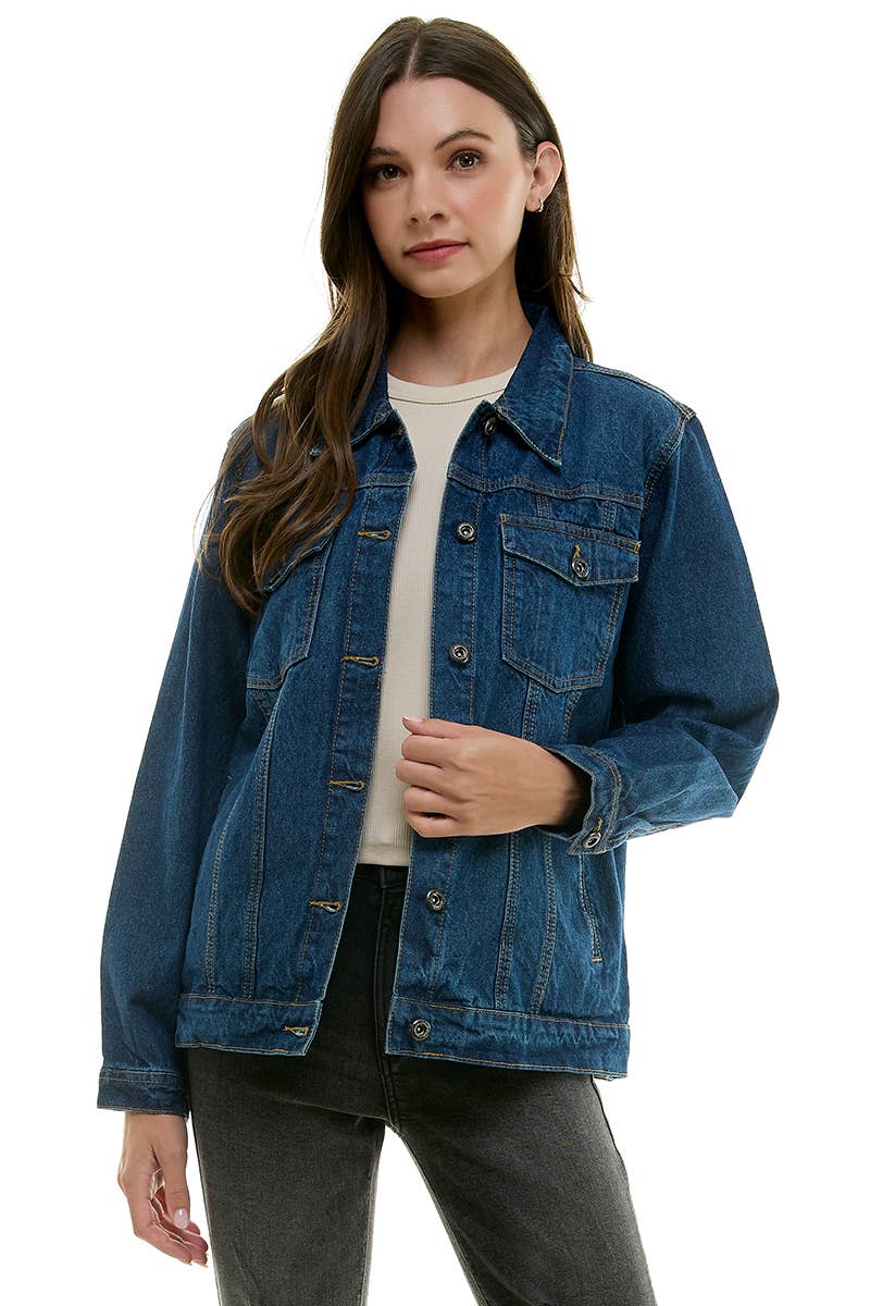 Boyfriend Relaxed Fit Denim Jacket