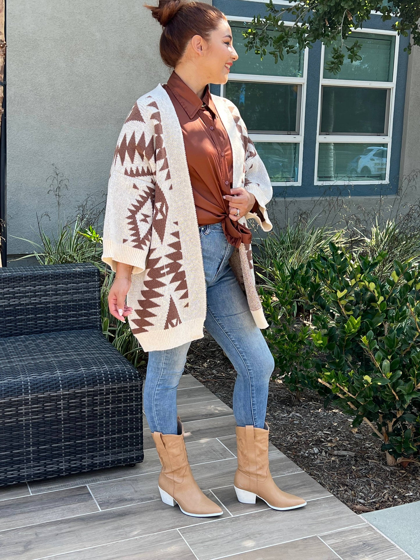 Naomi Wilde | Aztec Styled Cardigan with Large Arms