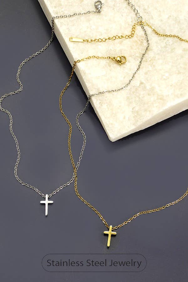 Elegant Non-Tarnish Cross Necklace