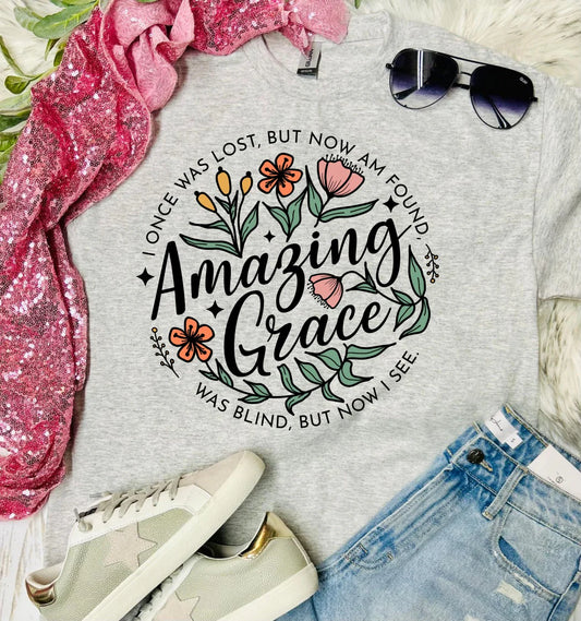 Floral Amazing Grace Tee
