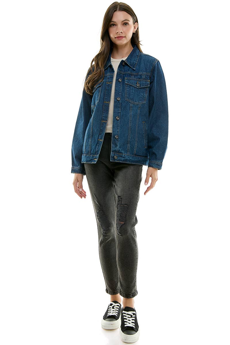 Boyfriend Relaxed Fit Denim Jacket