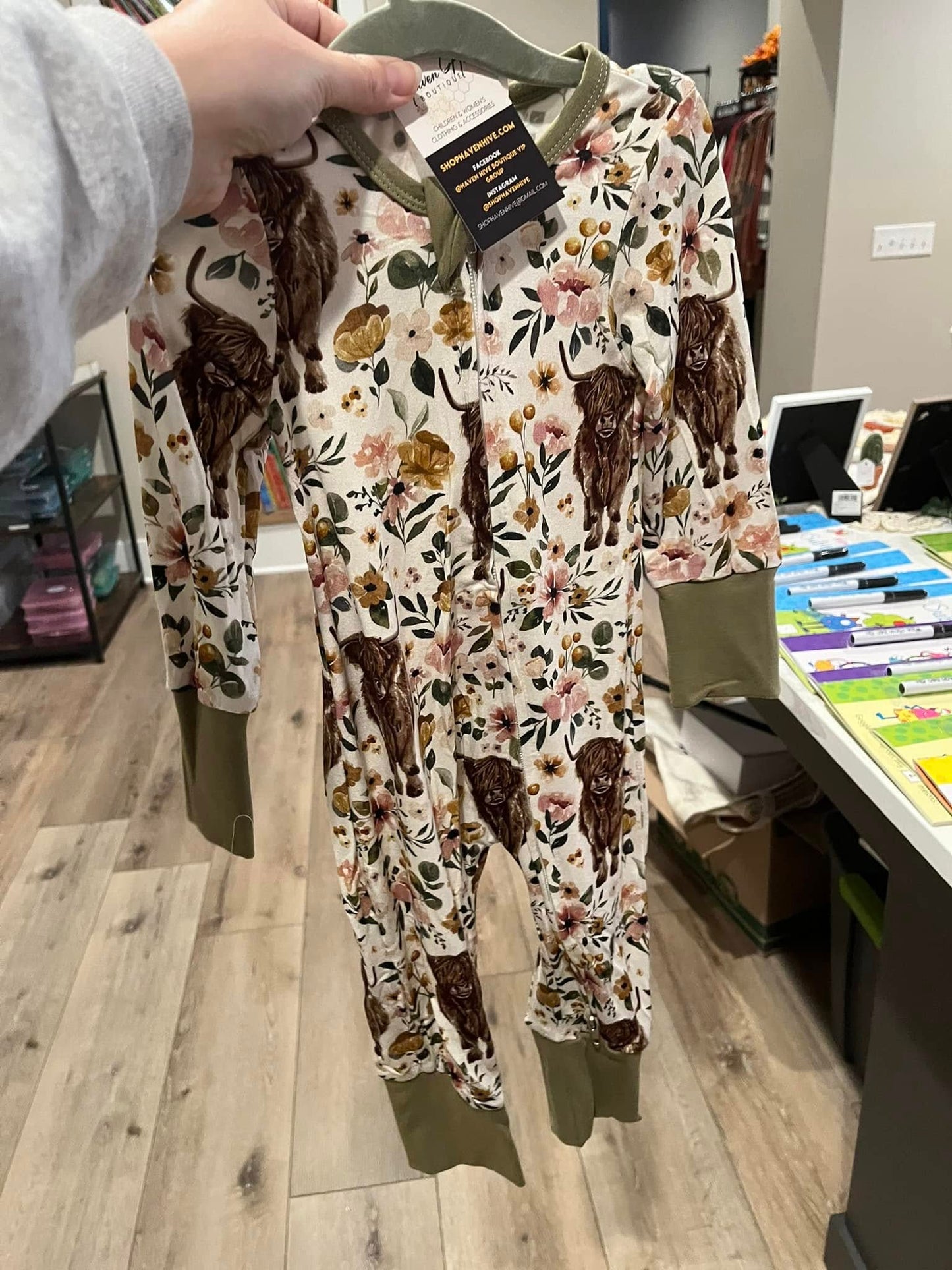 Bamboo Highand Cow Onesie