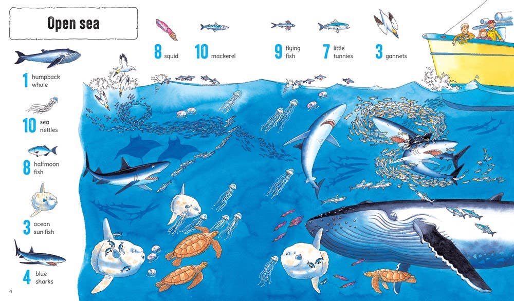 1001 Things To Spot In The Sea : Usborne