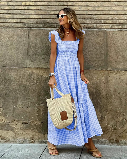 Tami Smocked Checker Dress (3 COLORS)