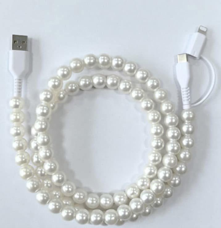Dual Plug Beaded Phone Charger (MULTIPLE COLORS)