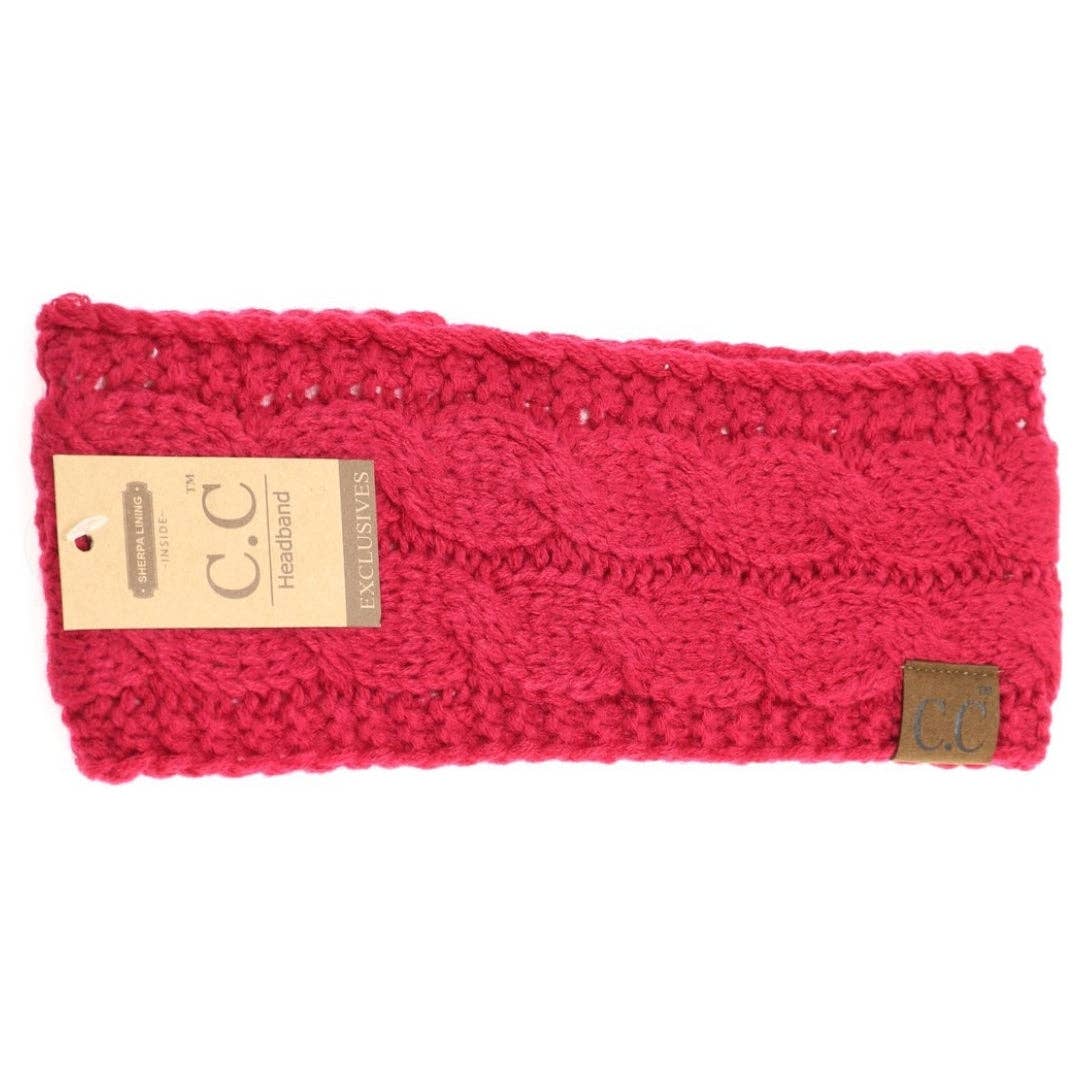 Solid Cable Knit CC Women's Fashion Headband (multiple colors)