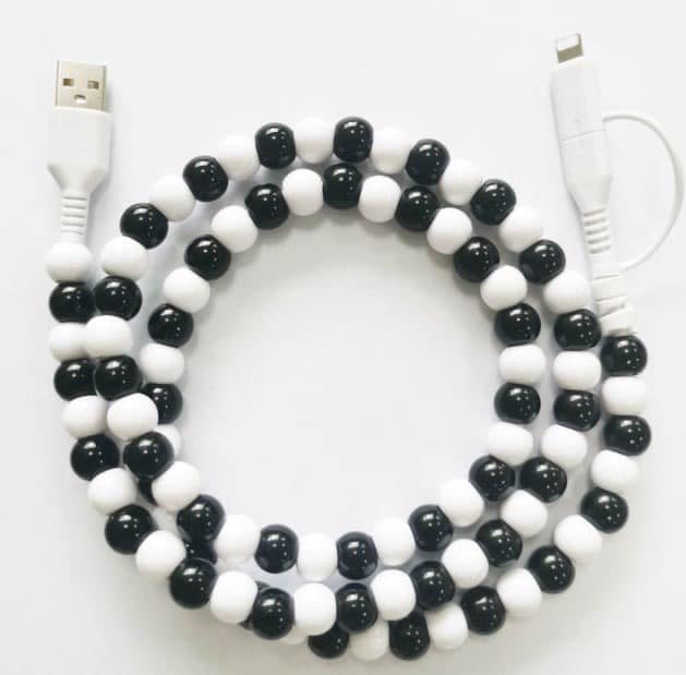 Dual Plug Beaded Phone Charger (MULTIPLE COLORS)