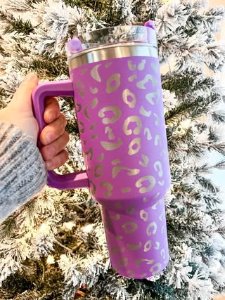 Purple Leopard Tumbler