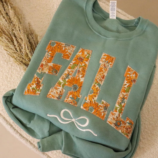 Fall Embroidered Crew