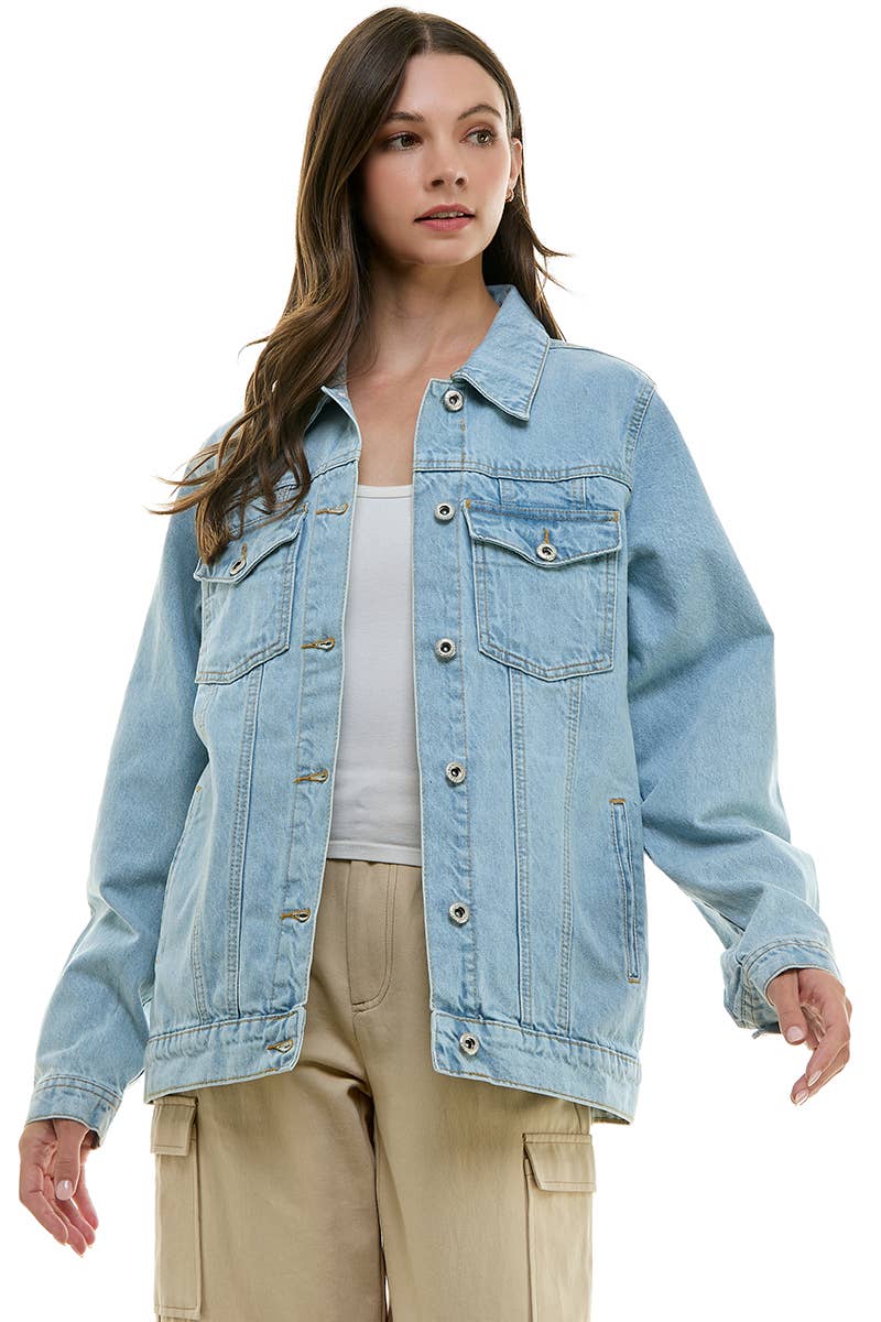 Boyfriend Relaxed Fit Denim Jacket