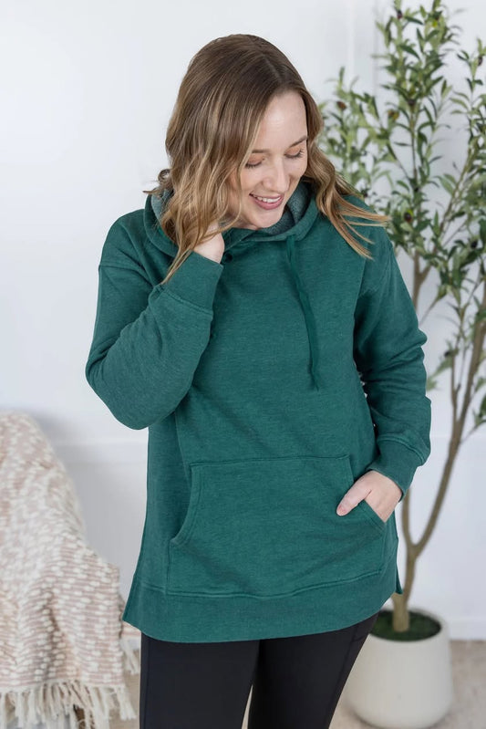 Vintage Wash Hoodie--Hunter Green