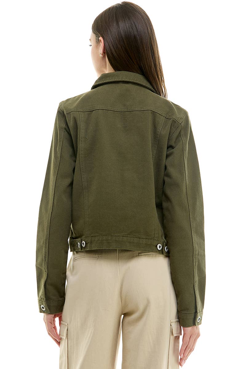 Olive Denim Jacket
