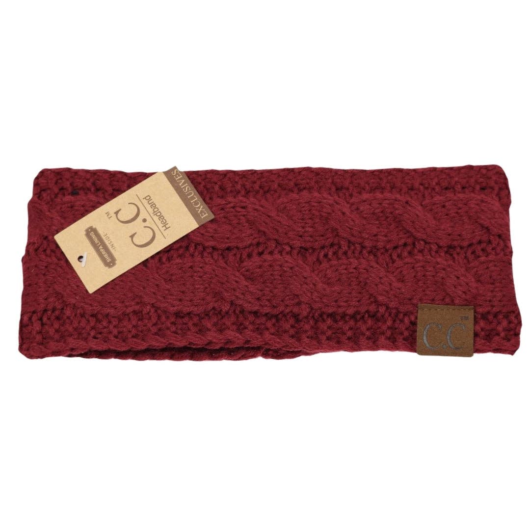 Solid Cable Knit CC Women's Fashion Headband (multiple colors)