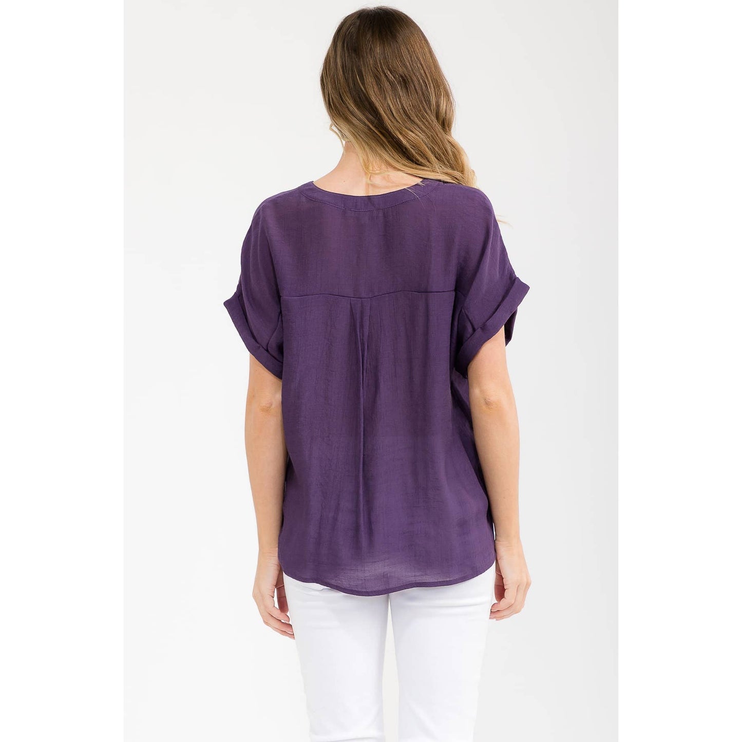 PAPAYA GAUZE PINTUCK SHELL SHIRT