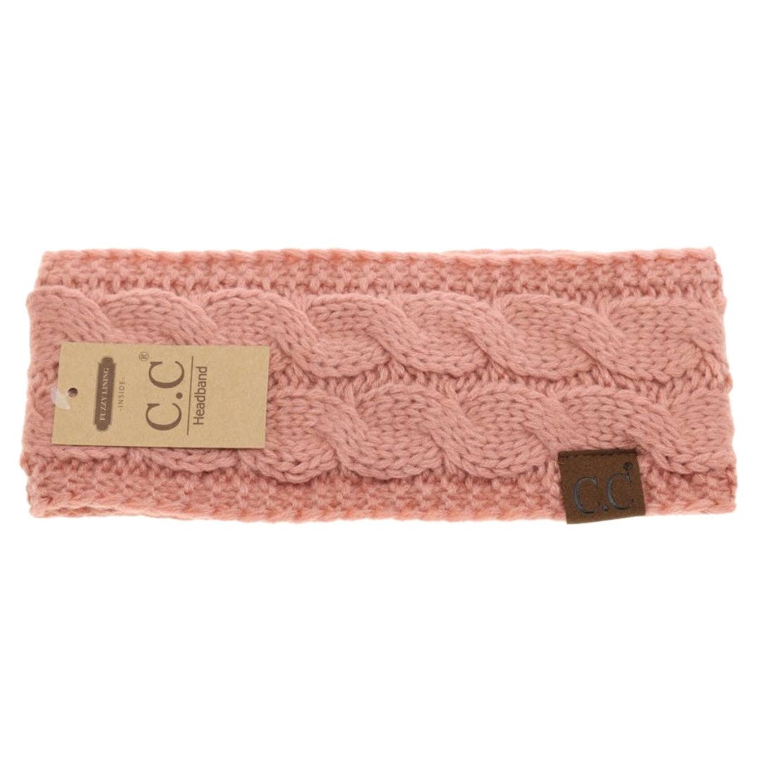Solid Cable Knit CC Women's Fashion Headband (multiple colors)