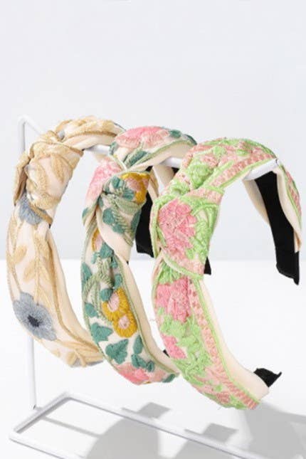 Floral Cottagecore Embroidery Headband