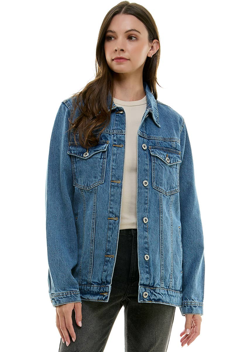 Boyfriend Relaxed Fit Denim Jacket