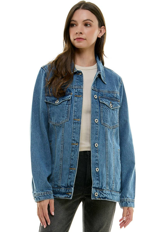 Boyfriend Relaxed Fit Denim Jacket