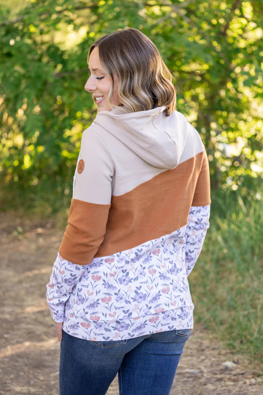 Colorblock Fullzip-- Harvest Floral Mix