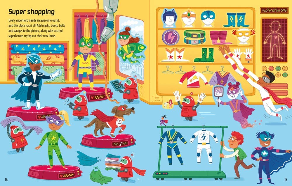 First Sticker Book Superheroes : Usborne