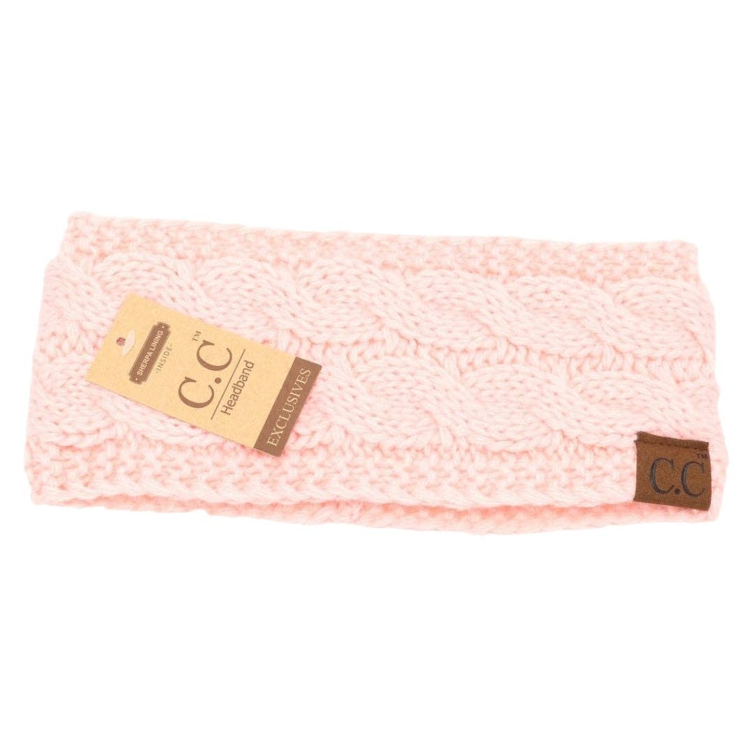 Solid Cable Knit CC Women's Fashion Headband (multiple colors)