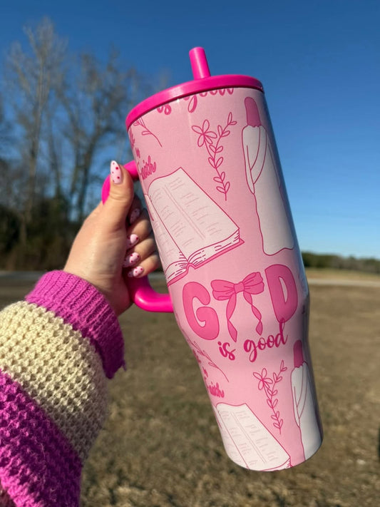 Pink God is Good 40oz Tumbler