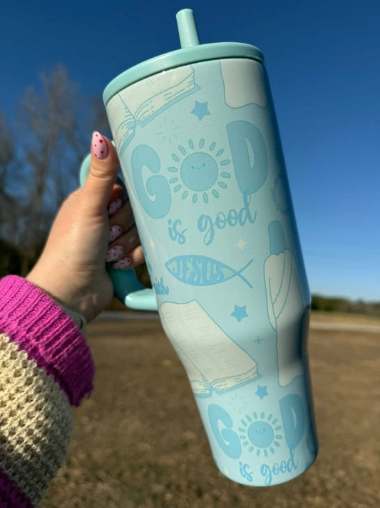 Blue God is Good 40oz Tumbler