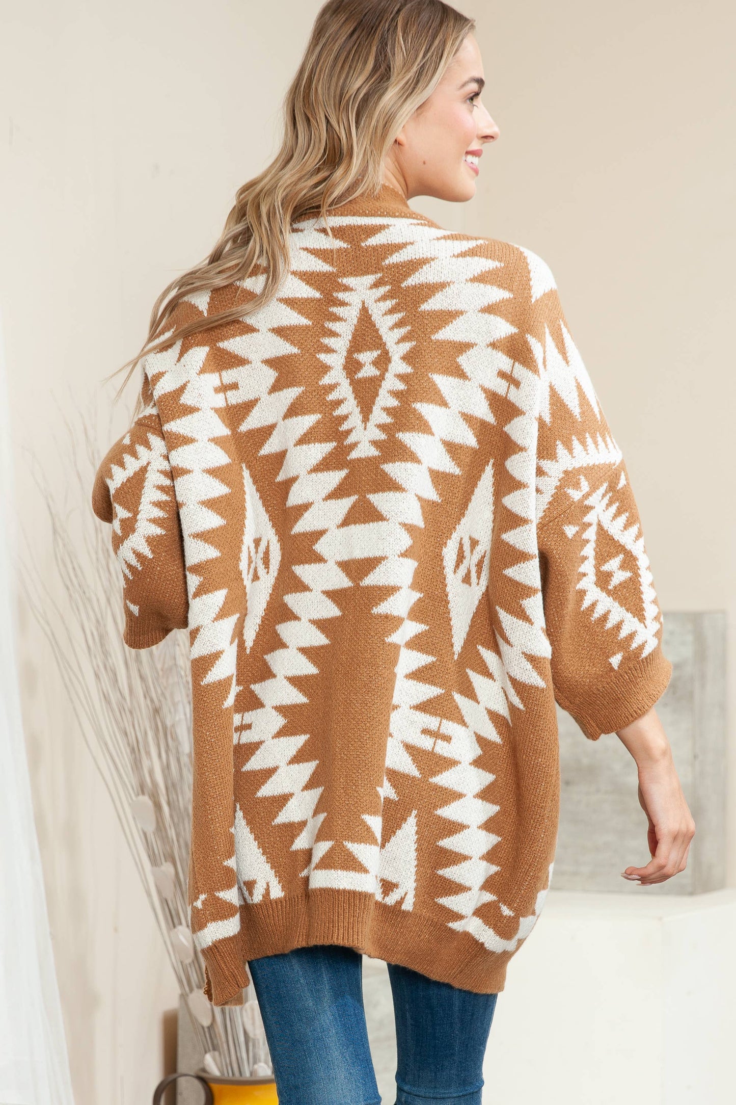 Naomi Wilde | Aztec Styled Cardigan with Large Arms