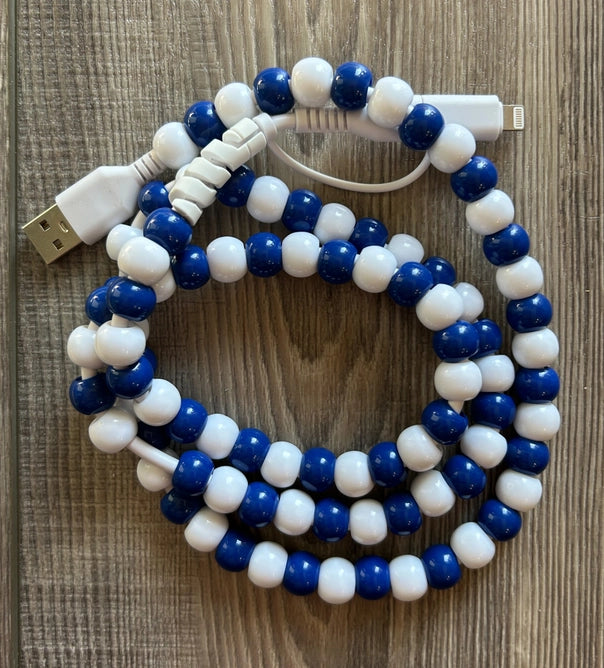 Dual Plug Beaded Phone Charger (MULTIPLE COLORS)