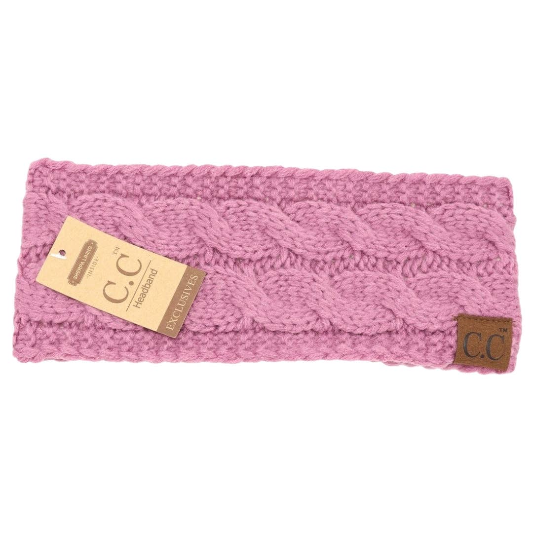 Solid Cable Knit CC Women's Fashion Headband (multiple colors)