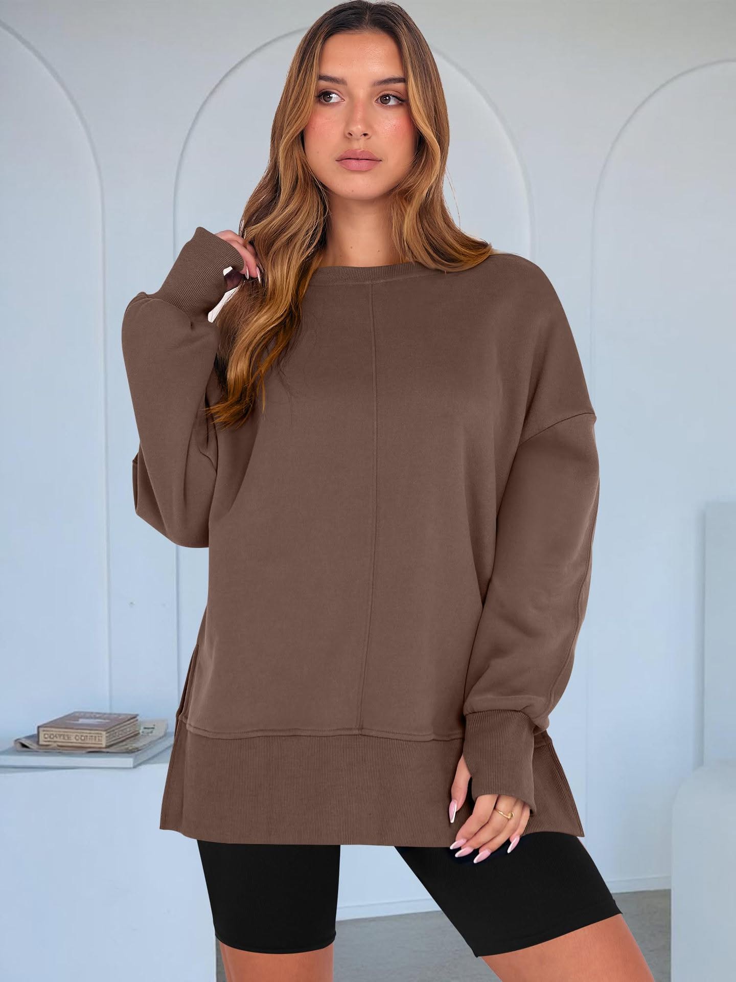Mocha Cozy Crew Sweatshirt