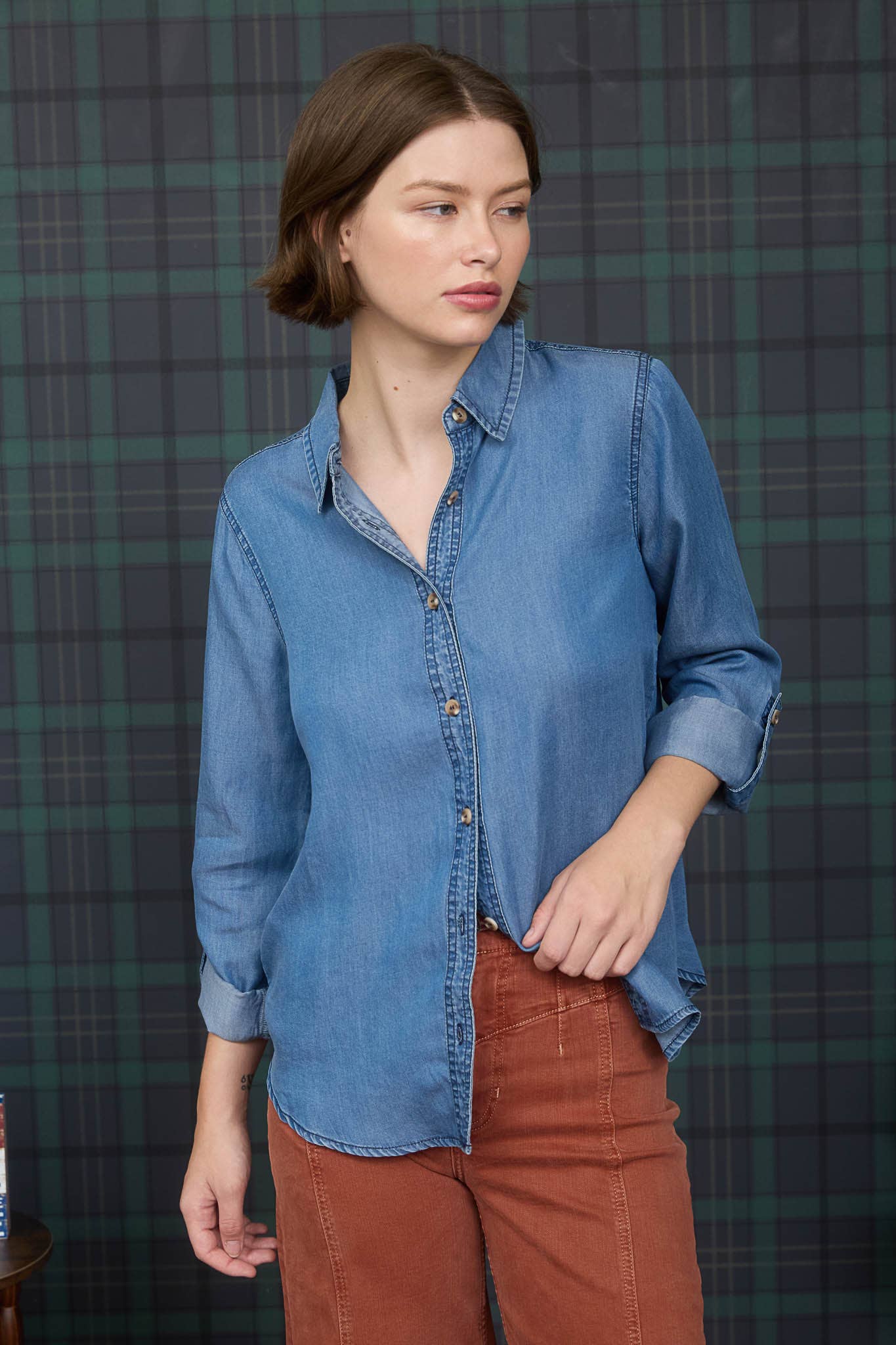 Everyday Essential Chambray Button Down
