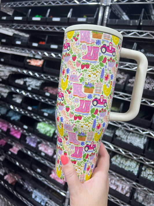 Chicken Farm Scene 40oz Tumbler
