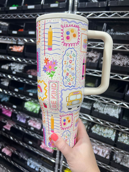 Be Kind Teacher Collage 40oz Tumbler