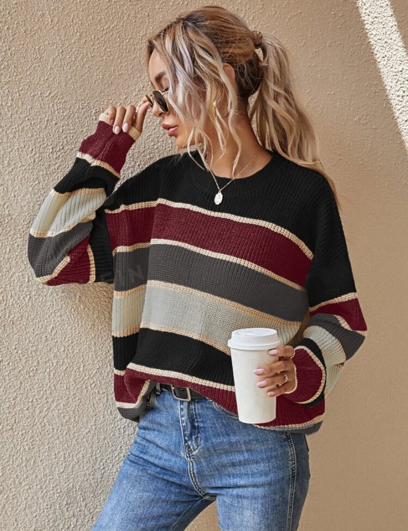 Burgundy Autumn Breeze Sweater