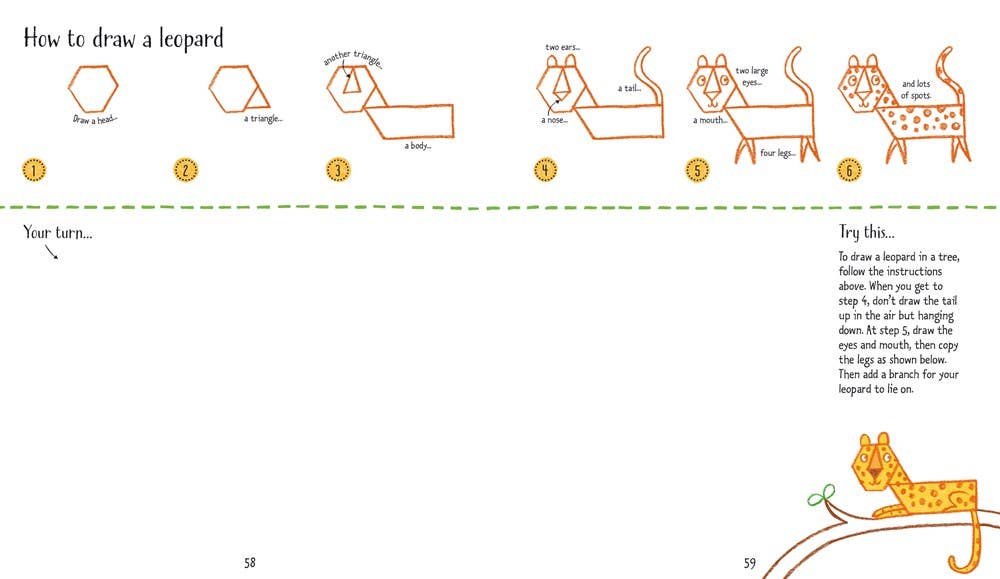 Step-By-Step Drawing Animals : Usborne
