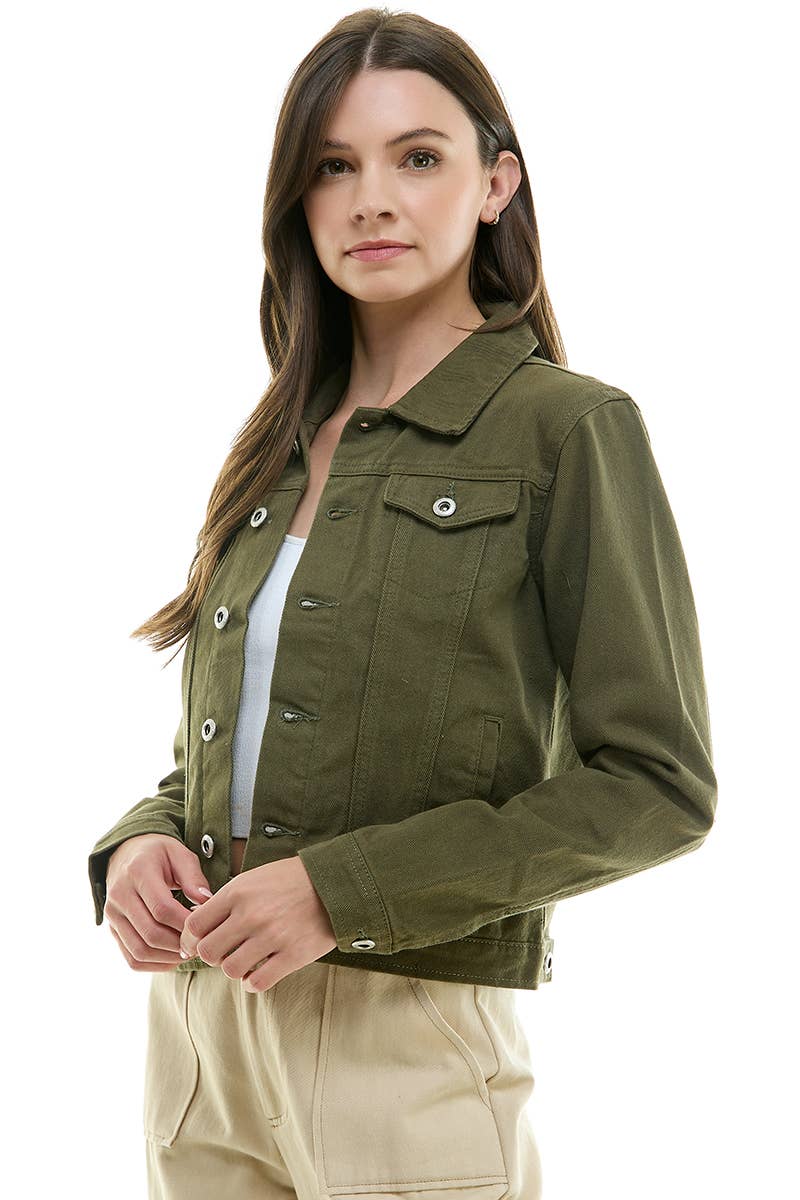 Olive Denim Jacket