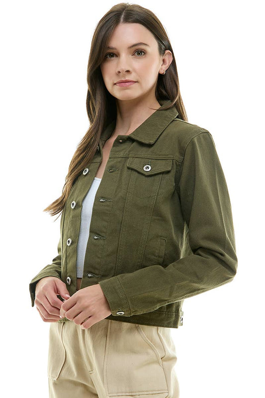 Olive Denim Jacket