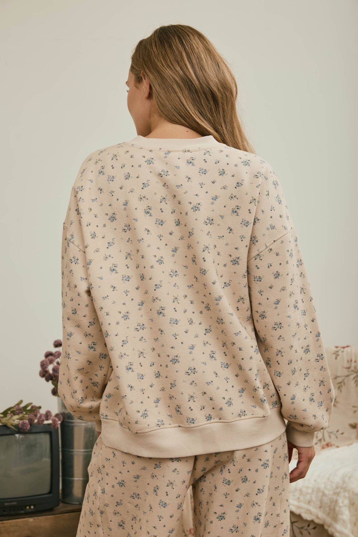 Ditsy Floral Boxy Crew
